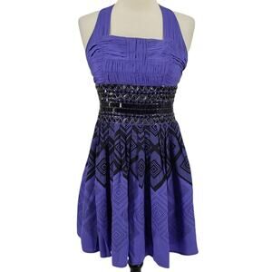 Bebe Silk Adorned Mini Dress Size XS